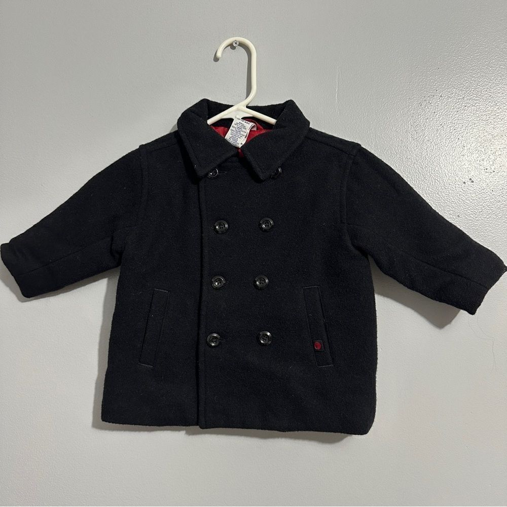 Gymboree infant black button up coat size 12-18 months